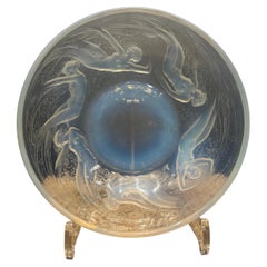 A R.Lalique Art Deco Mermaid bowl in Opalescent Glass