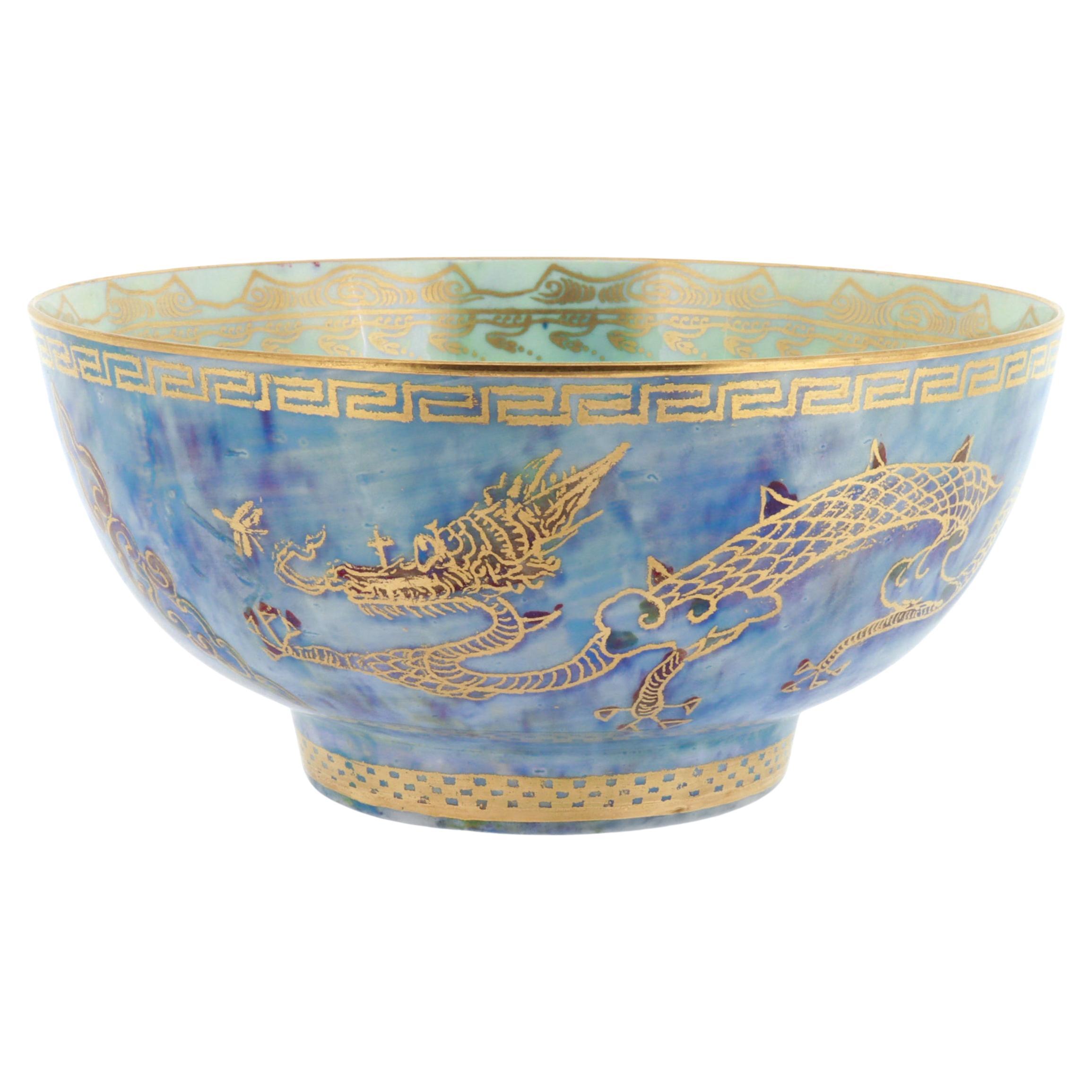 Antique Wedgwood Daisy Makeig-Jones Fairyland Lustre Gilt Celestial Dragon Bowl