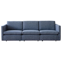 Charles Pfister per Knoll Divano in tweed blu