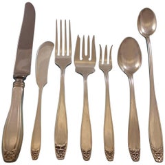 Puritan by Stieff Set di posate in argento per 8 persone 63 pezzi