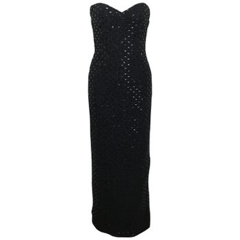 Chanel Black Tweed Sequined Dress, 1983
