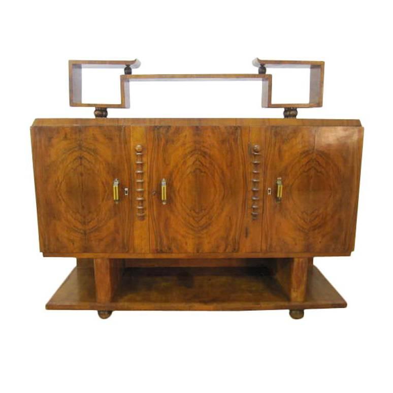 Credenza Art Deco francese con maniglie in bachelite