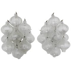 Apliques de tulipán vintage modernos de mediados de siglo de J.T. Kalmar Viena, Austria, 1960
