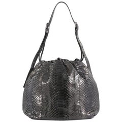 Bottega Veneta Drawstring Hobo Python Large