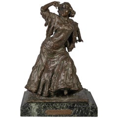Figura in bronzo di una ballerina spagnola intitolata "El Garrotin