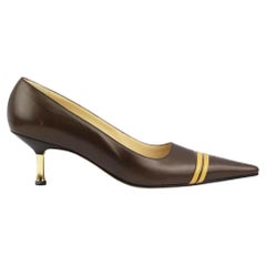 Chanel Vintage CC Two Tone Leather Pumps EU 38 UK 5 US 8