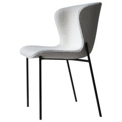 Sedia Contemporary 'Pipe' Struttura nera, tessuto A Joy