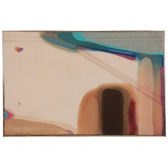 Pittura acrilica astratta su tela di Jane Potash, vibrante e moderna, risalente alla metà del secolo scorso.