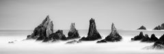 Panorama Rocky Peaks, fotografia in bianco e nero, paesaggio marino, paesaggio, limitato