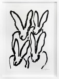 Hunt Slonem, White Bunnies I, Bunnies