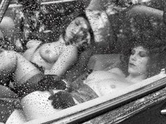 Sacha - Figurative photo, Black white, Nude Women, Analogue, Sexy model in Car