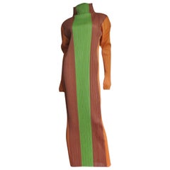 Issey Miyake Color Block Maxi Dress 1990s