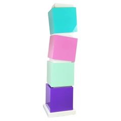 Totem in legno post-moderno italiano Mod. Disordinati di Cleto Munari, anni 2020
