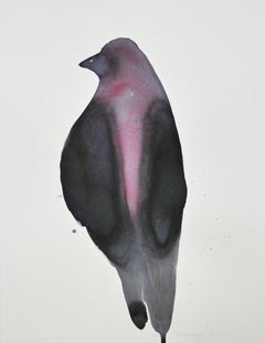 BIRD - Contemporary Figurative Ink  Painting, New Expressionism
