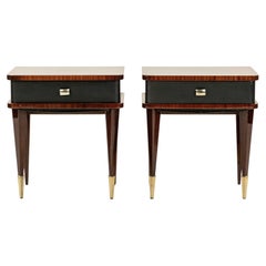 Pair Deco Style End Tables Nightstands