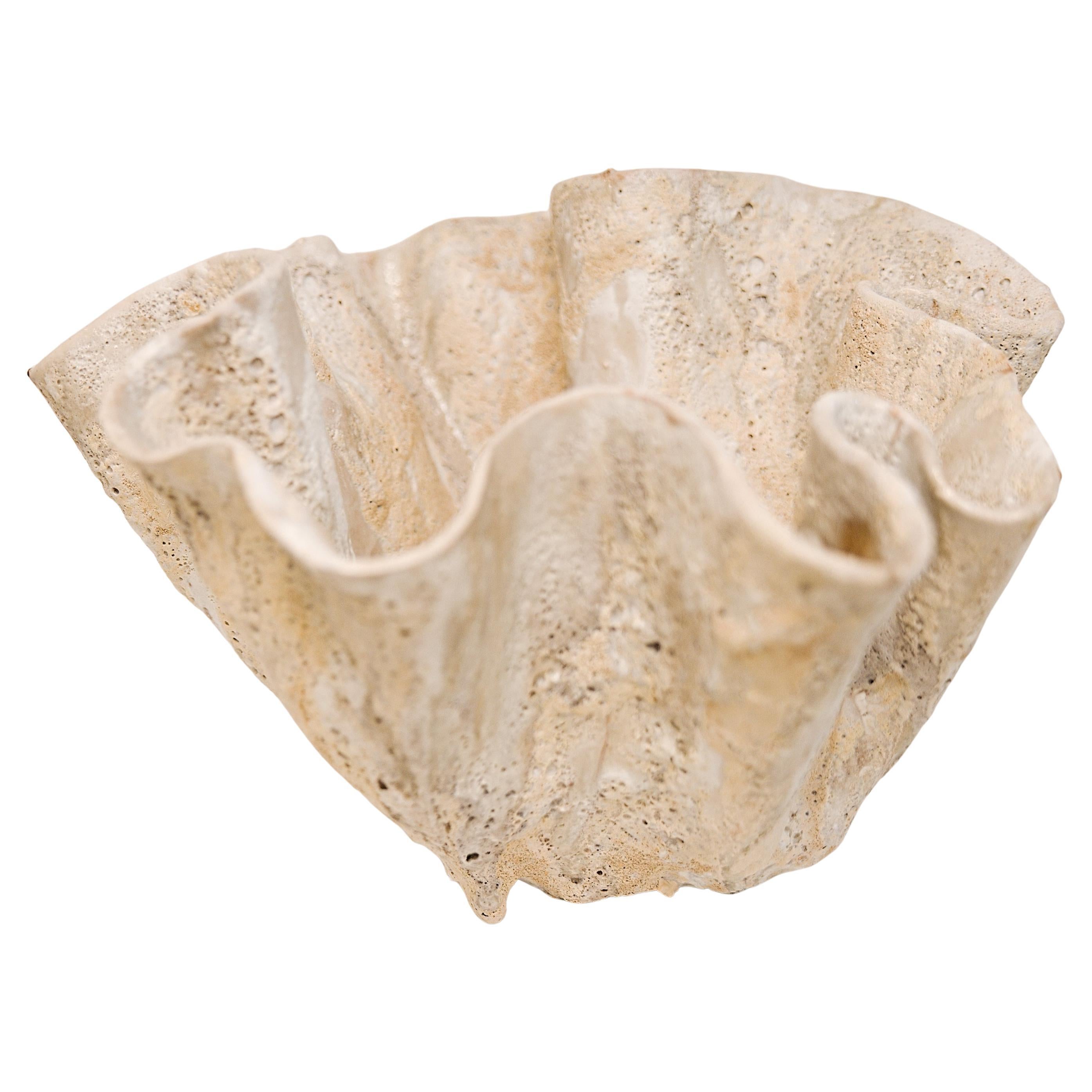 Reef Sculpted Ceramic Bowl free style Textured- Small II