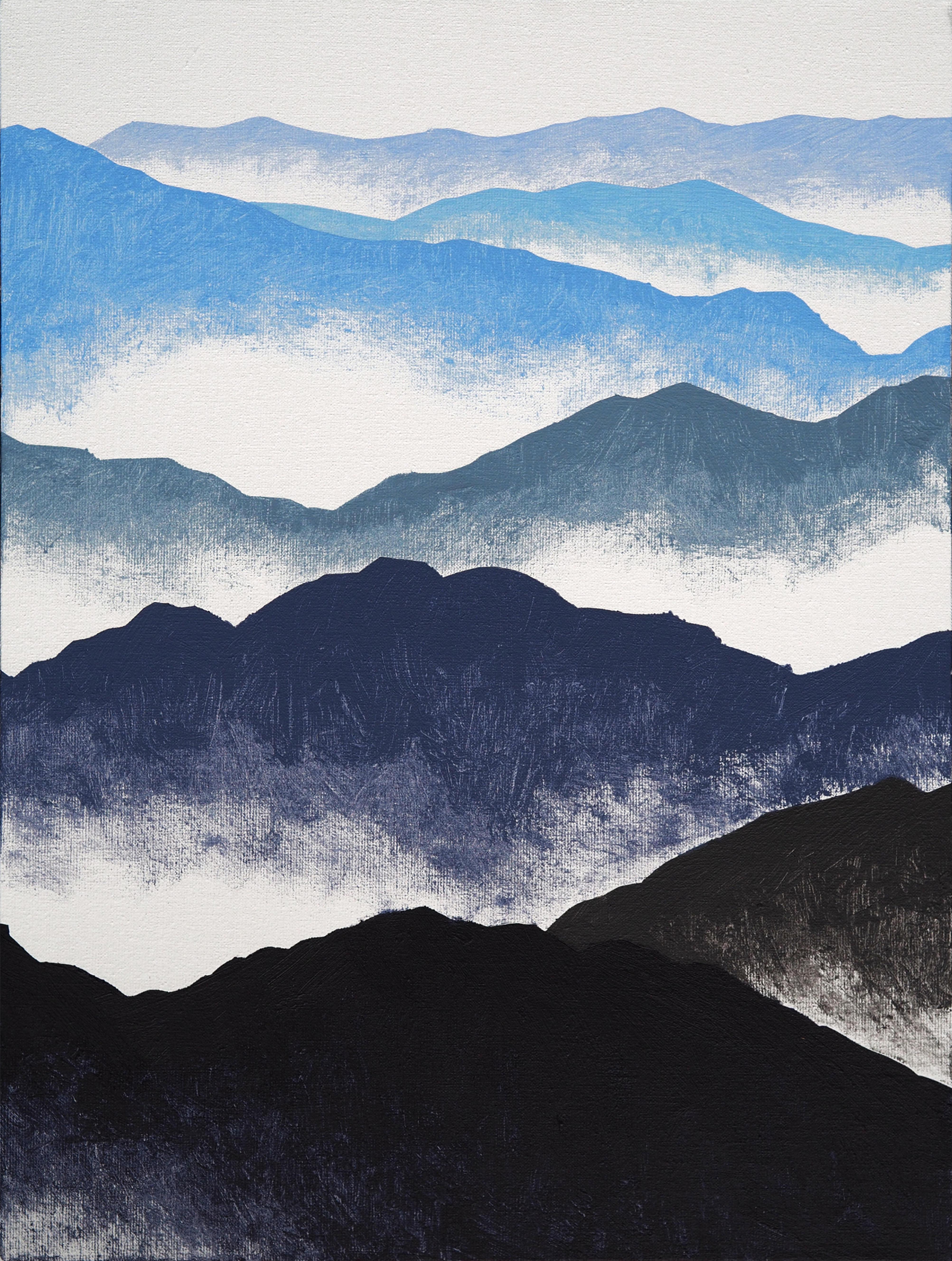 Mountains 12 July 09:55 - Modern Joyfull Landscape Painting