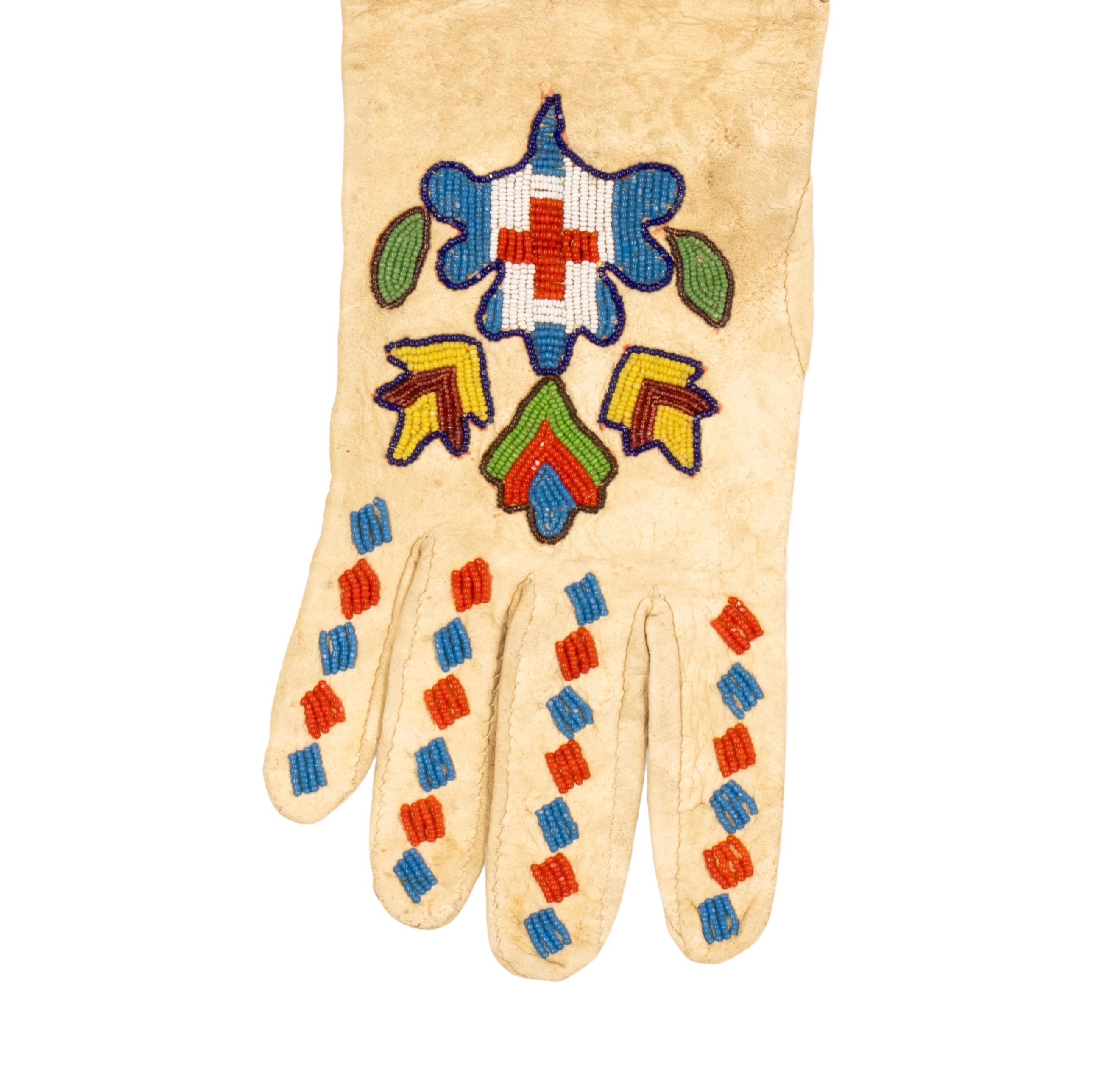 Beaded Santee Sioux Gauntlets For Sale