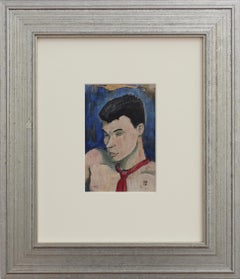 'Portrait of a Young Man in a Red Tie' French School (1956)