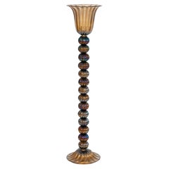 Vintage Murano Gallery Iridescent Organic Modern Floor Lamp, 1980s