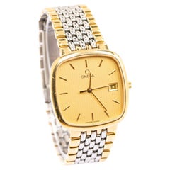 Reloj de pulsera vintage Omega De Ville dorado y plateado