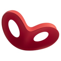 Sedia a dondolo Voido  in rosso di Ron Arad per Magis